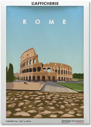 Affiche illustration de la ville de Rome 2