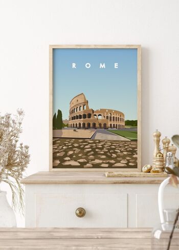 Affiche illustration de la ville de Rome 4