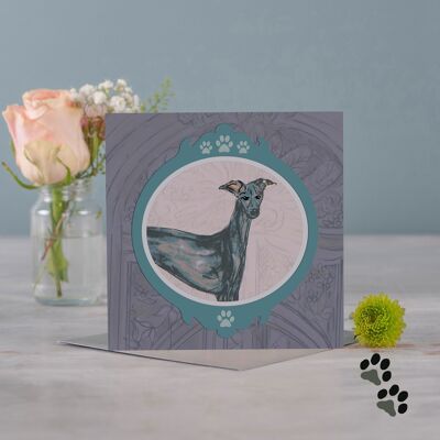 Picture this greyhound greeting card