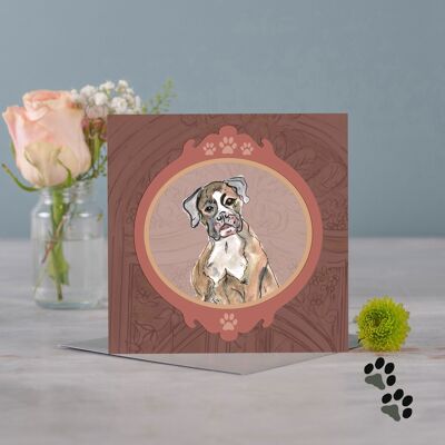 Picture this boxer greeting card