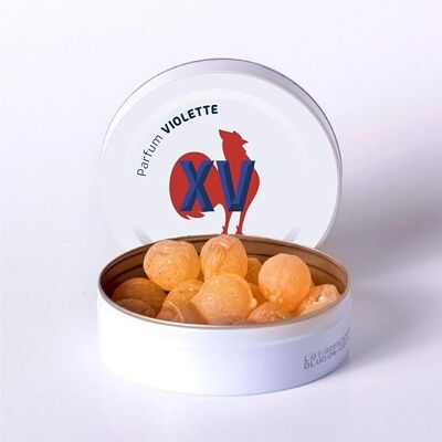 Boîte de Bonbons Officielle Coupe du monde France Rugby Ovalie Original (Violette)