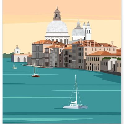 Affiche illustration de la ville de Venise 2