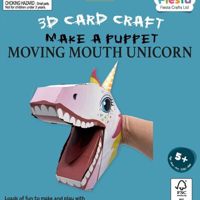 Unicorn Hand Puppet Craft Kit - Make your own card hand puppets
