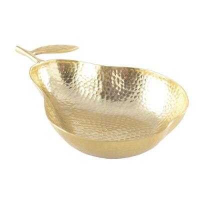 COUPELLE POIRE DOREE 27x22x5CM