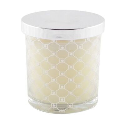 SILVER MUSK CANDLE WITH LID 7.8X8.2CM