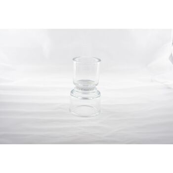 BOUGEOIR EN VERRE H15.4CM 3