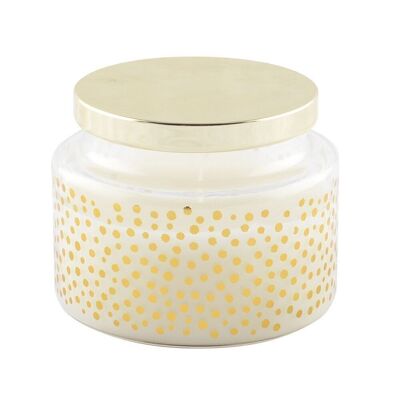 ROUND CANDLE WITH LITTLE DOTS AND GOLD LID SAUGE SCENT