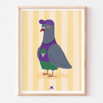 Poster - decorazione per la casa - simpatico piccione