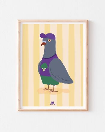 Affiche- décoration maison - Pigeon cool 1