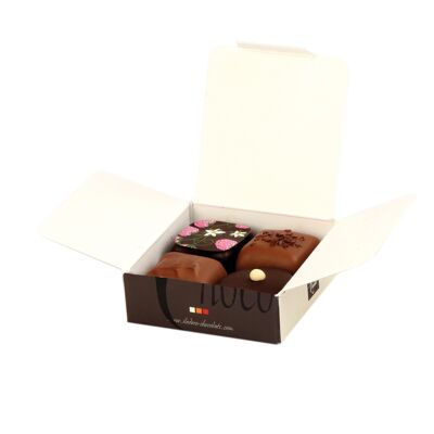 Scatola da 4 cioccolatini - BALLOTINS & BOXES