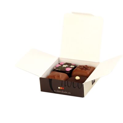 Schachtel mit 4 Pralinen – BALLOTINS & BOXES