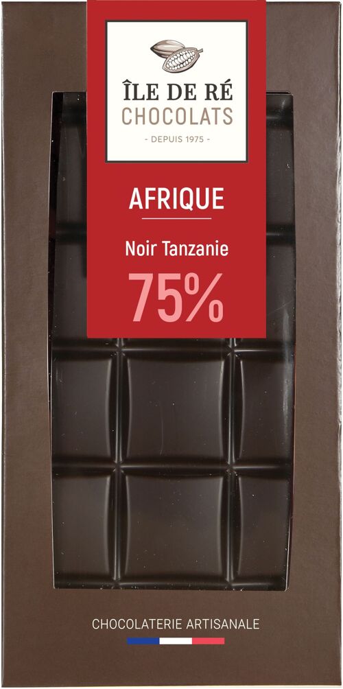 Noir 75% Tanzanie 100g  - TABLETTES