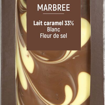 Lait Caramel 33% marbrée Blanc FDS 100g - TABLETTES