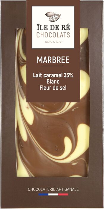 Lait Caramel 33% marbrée Blanc FDS 100g - TABLETTES 1