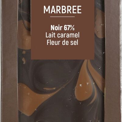 Noir 67% marbrée Lait Caramel FDS 100g - TABLETTES