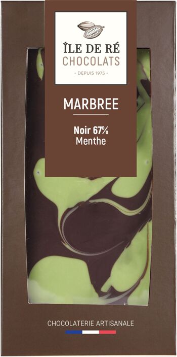 Noir 67% marbrée Menthe 100g - TABLETTES 1