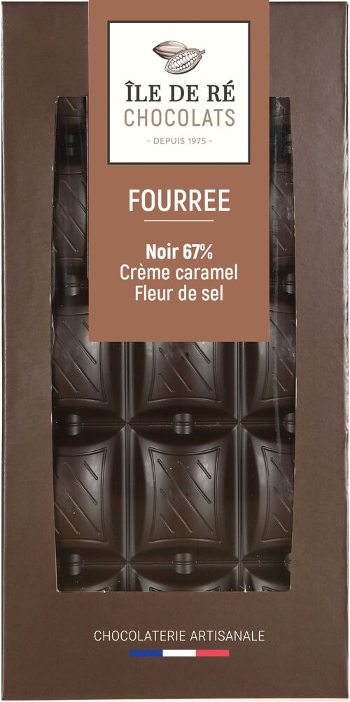 Noir 67% fourrée Crème de Caramel FDS 100g - TABLETTES