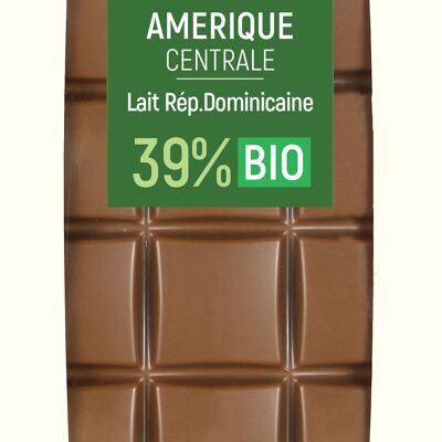 Milk Tablet 39% Dominican Republic ORGANIC 100g - ORGANIC RANGE: TABLETS