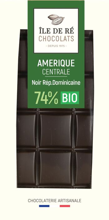 Tablette Noir 74% République Dominicaine BIO 100g - GAMME BIO : LES TABLETTES 1