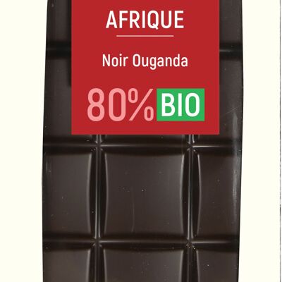 Schwarze Tablette 80 % Uganda BIO 100 g – BIO-SORTIMENT: TABLETTEN
