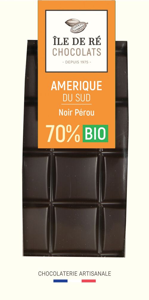 Tablette Noir 70% Pérou BIO 100g - GAMME BIO : LES TABLETTES