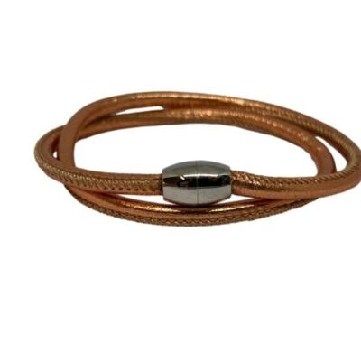 Pulsera de Piel Napa Bronce