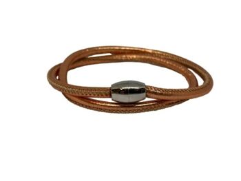 Bracelet en cuir nappa Bronze