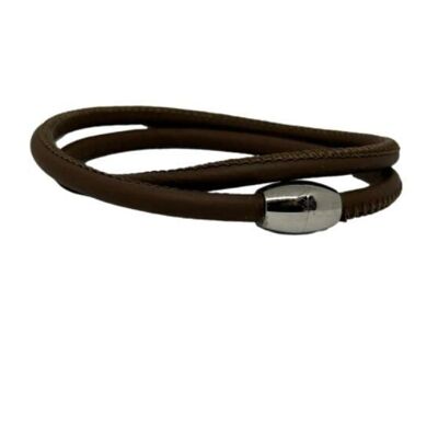Nappa Leather Bracelet Brown