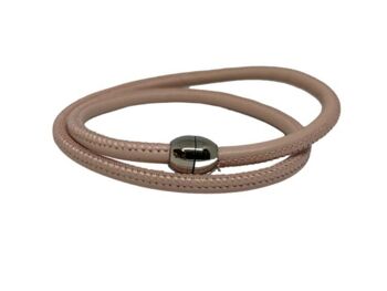 Bracelet en cuir nappa Rose