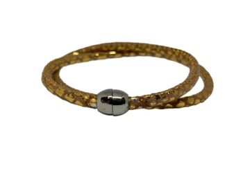 Bracelet en cuir Nappa Doré tacheté