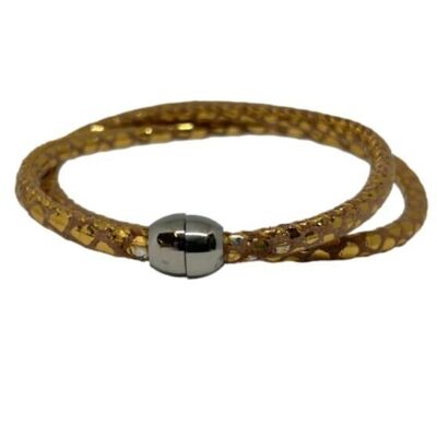 Nappa Leather bracelet Spotted Gold