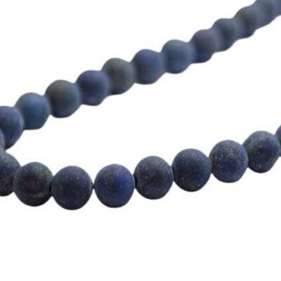 NATURAL STONES-8MM-LAPIS LAZULI FROSTED