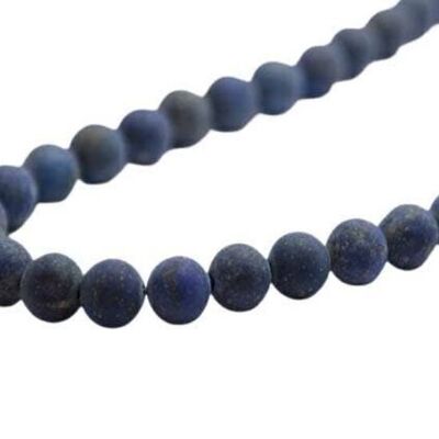PIEDRAS NATURALES-8MM-LAPIS LAZULI FROSTED