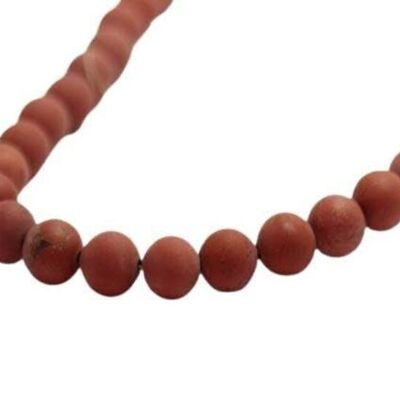 NATURAL STONES-8MM-RED JASPER FROSTED