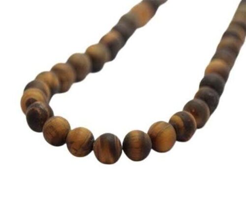 NATURAL STONES-8MM-TIGER EYE FROSTED