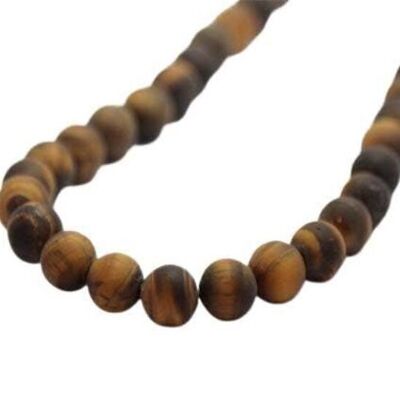 NATURAL STONES-8MM-TIGER EYE FROSTED