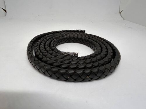 Oval Braided Cord Se/Matt black - Black 10.0x5.0mm