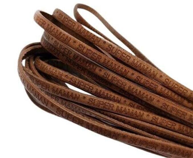 ECHTES FLACHLEDER-5MM-SUPER MAMAN-KNOCHEN