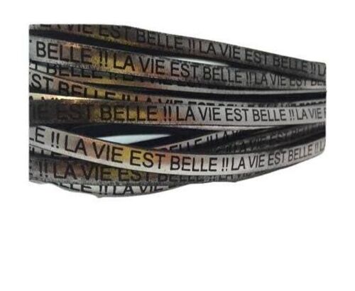 REAL FLAT LEATHER-LA VIE EST BELLE-METALLIC SILVER