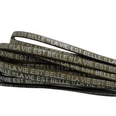 REAL FLAT LEATHER-LA VIE EST BELLE-SILVER-TORTORA