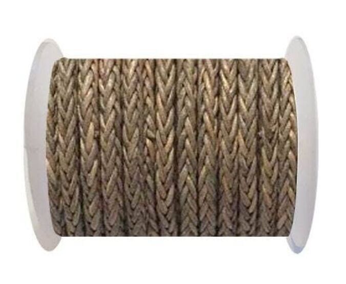 RUNDE GEFLOCHTENE BOLO-KORDEL – 4 MM – VINTAGE TAUPE