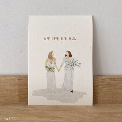 tarjeta de felicitación - Mujeres enamoradas