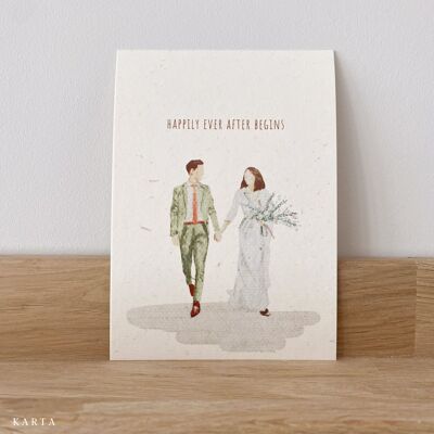 greeting card - Man and woman in love
