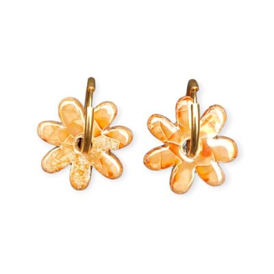 Boucles d'oreilles Fleur Céramique Grecque