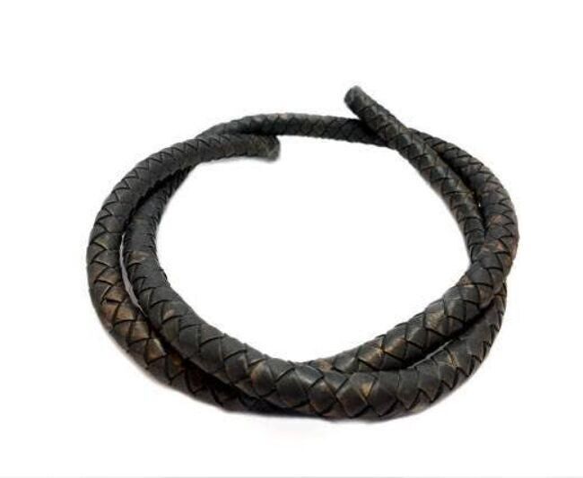 RUNDES GEFLOCHTENES LEDERKORDEL – 12 MM – VINTAGE DUNKELGRAU-01