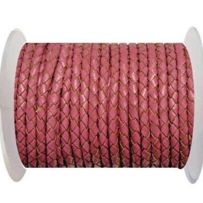 ROUND BRAIDED LEATHER CORD 5MM SE/B/2017-BERRY