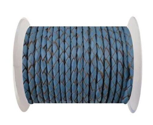 ROUND BRAIDED LEATHER CORD 5MM SE/B/2024-JEANS