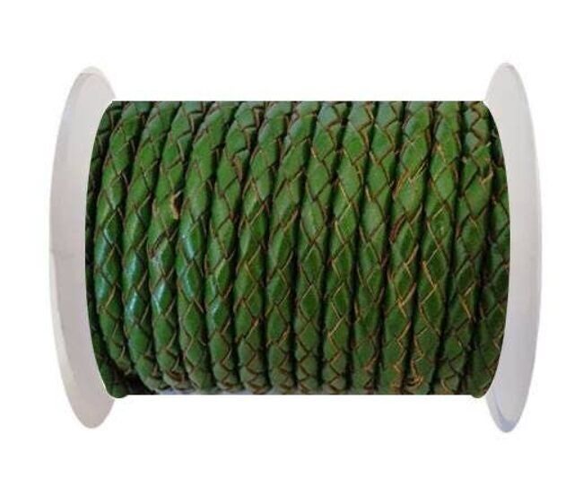 RUNDE GEFLOCHTENE LEDERKORDEL 5 MM SE/B/2025-FERN