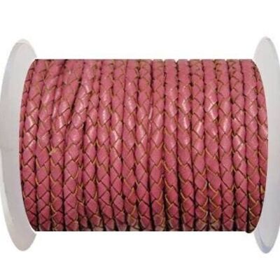 ROUND BRAIDED LEATHER CORD 6MM SE/B/2017-BERRY