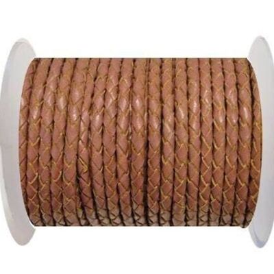 ROUND BRAIDED LEATHER CORD 6MM SE/B/2019-TAUPE